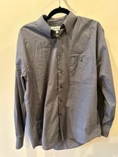YSL Yves Saint Laurent Dress Shirt Size 15.5 34/35 Charcoal Collared Button Up