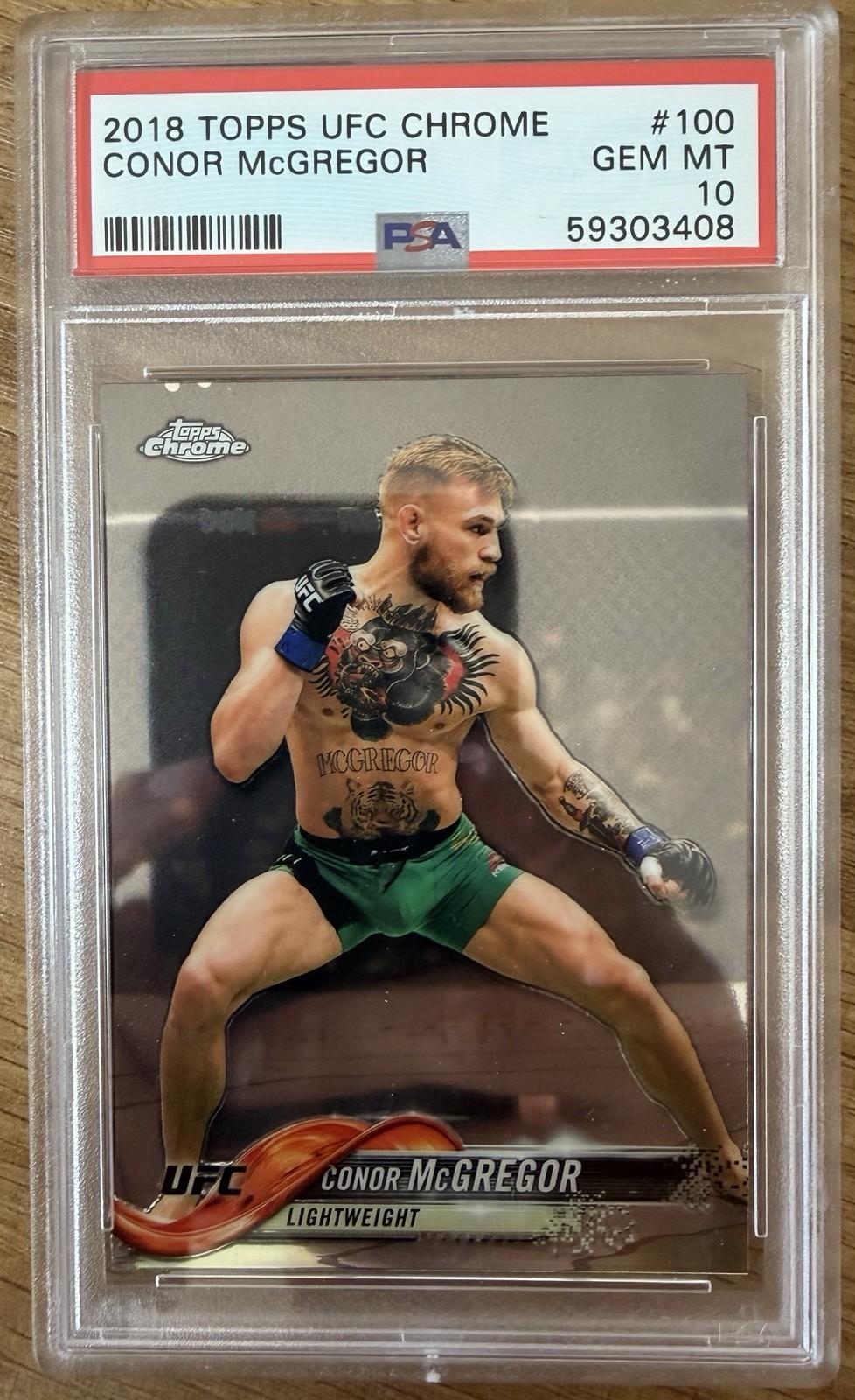 2018 Topps Chrome UFC CONOR MCGREGOR #100 PSA 10 Gem Mint RARE