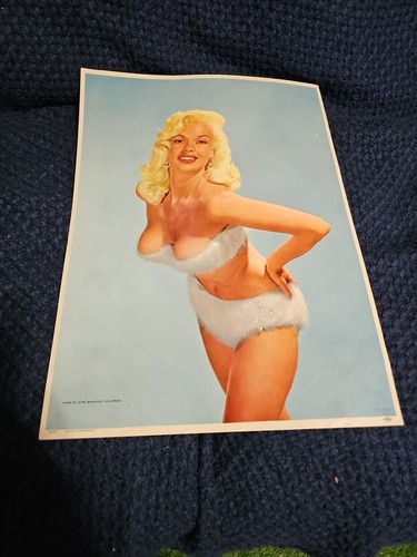 JAYNE MANSFIELD VINTAGE / ORIGINAL 1957 12 x 16 PIN-UP LITHO EXCELLENT