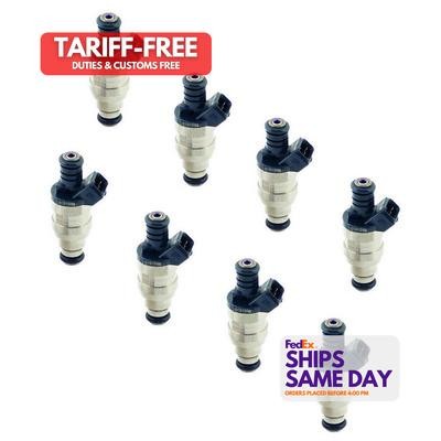 Accel 150824, Set of 8 Brushed Steel Perf. Fuel Injector 24Lb 8-Pak Performance - Picture 1 of 10