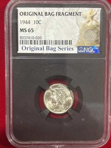 1944 Mercury Dime NGC MS65 Bag Fragment