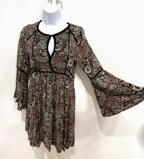 American Eagle Outfitters Paisley Peasant CottageCore Coquette Boho Dress Sz S