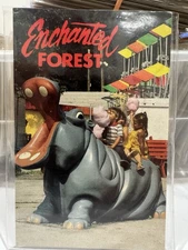 Enchanted Forest Amusement Park Postcard Indiana Dunes Hippo Ride  3