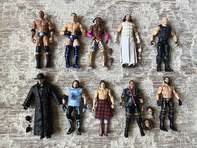 WWE Legends Elite 10 Figure Lot Kurt Angle Undertaker Seth Matt Hardy AJ Rock