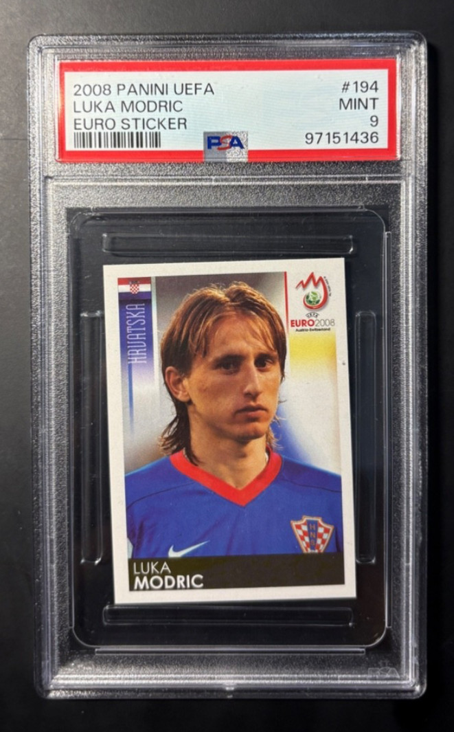 2008 Panini UEFA Euro 2008 Stickers Luka Modric Croatia #194 PSA 9 MINT