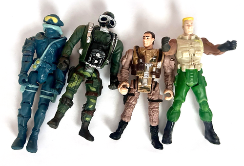 Lot de 3 figurines vintage GI JOE THE CORPS - LANARD 1986 - Non complet