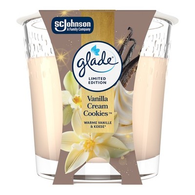 Glade Duftkerze Vanilla Cream Cookies, 112 g, Limited Edition Duft