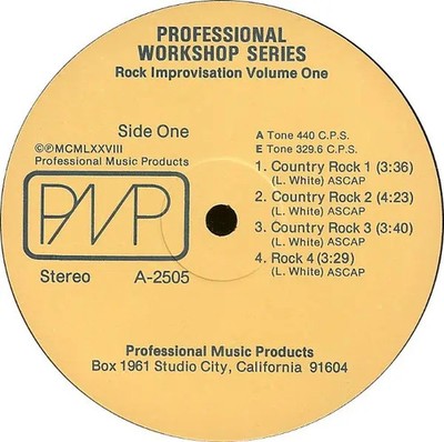 B. Block Professional Workshop Series: Rock Improvisation Volume One Vinyl LP