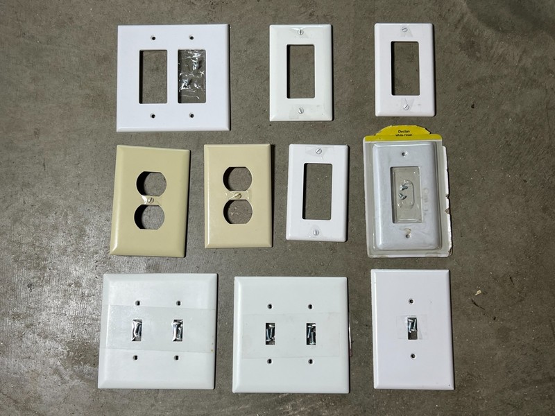 Assorted Toggle/rocker Wall Plates White Plastic Unbreakable Light Switch Cover