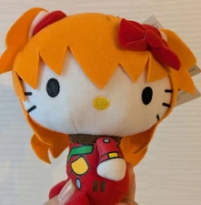 Evangelion Asuka Hello Kitty Plush Toy 4.7in Anime Collaboration New