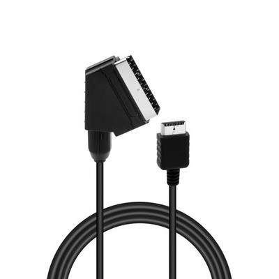 RGB Scart AV-Kabel für PlayStation Konsolen   1m Länge