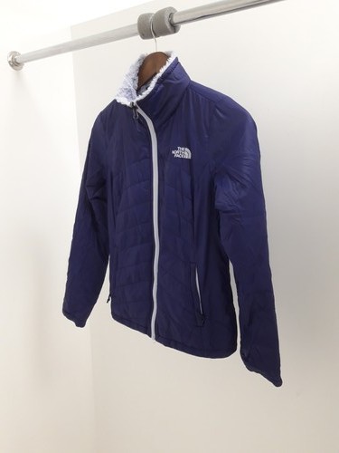 THE NORTH FACE Womens Size UK XS Purple Faux Fur Lined Zip Up Jacket PRE-LOVED - Picture 7 of 9
