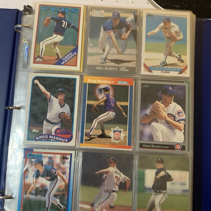 Greg Maddox 90’s Baseball Collectors Album Baseball Cards Trading Binder