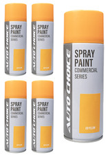 x5 PMSPJY Auto Choice JCB Yellow Spray Paint - 400ML