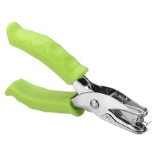 1/4" Single Hole Punch Handheld Hole Puncher with Grip Paper Puncher, Green