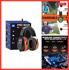 Bluetooth Hearing Protection Earmuffs 31SNR AM FM Radio Headphones 50 Hours