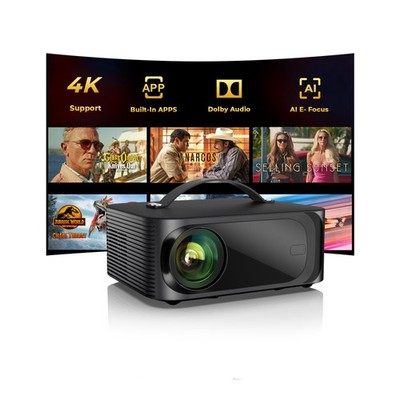 Projector4K with WiFi and Bluetooth ProLevel Brightness/50W DoIby/Builtin