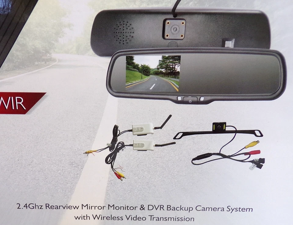 New Pyle PLCM4590WIR Wireless Backup Camera & Rear View Mirror & Video System - Image 4 of 4