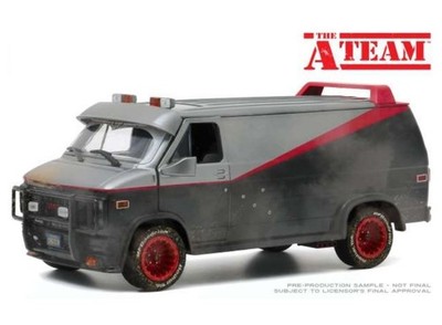 The A Team Bus Modellauto Bullet Hole Version Greenlight 1/24