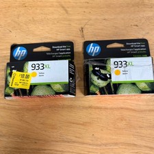 Lot of 2 GENUINE HP 933XL Yellow High Yield Ink Cartridge EXP 04/2025