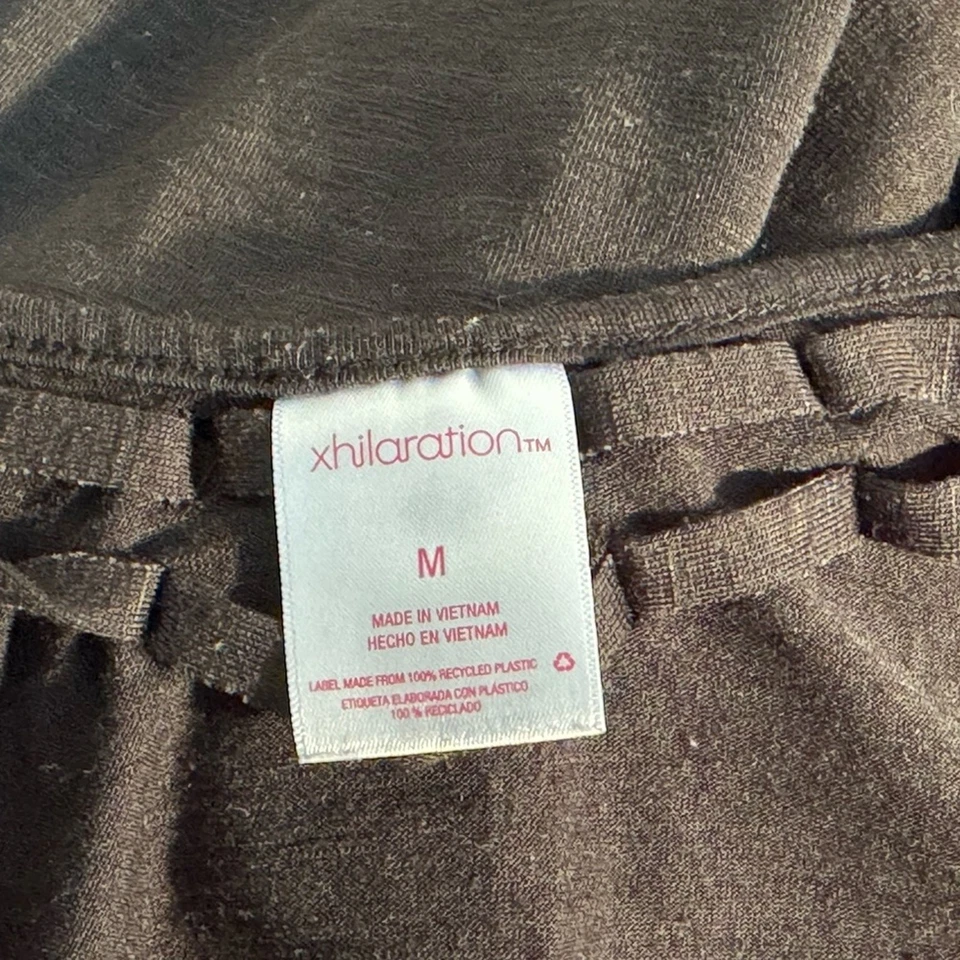 Xhilaration Traje de Baño Negro Vestido de Encubrimiento Espalda Abierta Borla Corbatas Trenzadas Medianas Foto 2 de 4