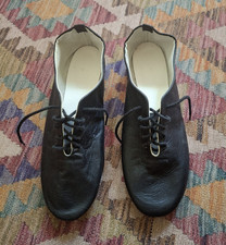 Intermezzo Jazzy Jazz-Tanzschuhe Leder Schwarz Schn&uuml;rschuhe geteilte Sohle wei&szlig;