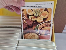 Betty Crocker 1971 biblioteca de tarjetas de recetas amarillo vintage libro de cocina caja de archivos con tarjetas