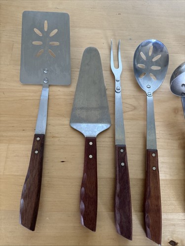 6 Vintage Veri-Sharp Imperial Edelstahl Utensilien Set Servierlöffel Schöpfkelle USA - Bild 2 von 6