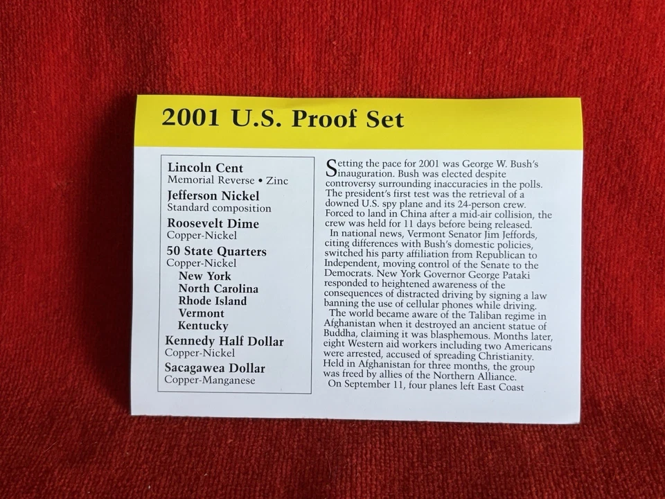 2001 US Mint Proof Set with Uncirculated P & D Coin Sets - Image 3 of 4