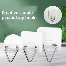 Disc Plate Hanger Picture Hanging Self Adhesive Stick on Invisible Hook 2 Shape