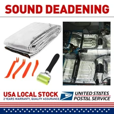 SOUND DEADENER CAR HEAT SHIELD INSULATION ADHESIVE MAT WITH ROLLER Tools 39"X39"
