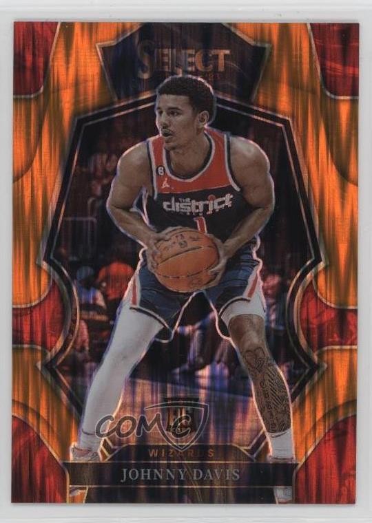 2022-23 Panini Select Premier Level Orange Flash Prizm Johnny Davis #191 0xu6