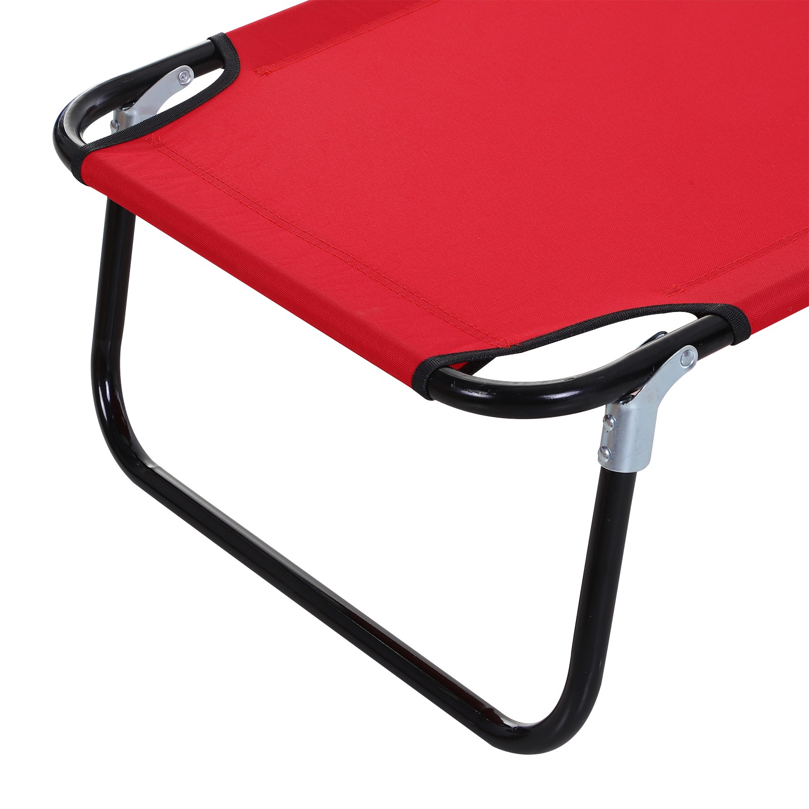 5-Position Poolside Lawn Reclining Beach Chair Chaise Lounge Folding Sun Lounger