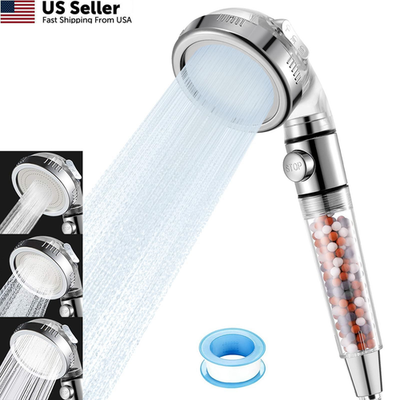 #ad #ad High Pressure Handheld Shower Head with Water Filter Purifier Kit FROM USA $16.88