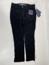 Chaps Fit Shape Sculpt Slimming Fit Corduroy Pants Womens Size 4 Black NWT