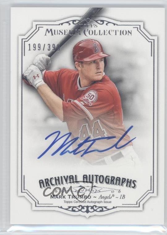 2012 Topps Museum Collection Archival 199/399 Mark Trumbo #AA-MT3 Auto 0o9