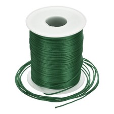 Nylon Satin Cord 1.5mm, 109 Yard Nylon String for Bracelet Thread Dark Green