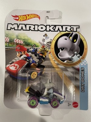 Mattel Hot Wheels Nintendo Super Mario Kart 1:64 DRY BONES Standard Kart Diecast
