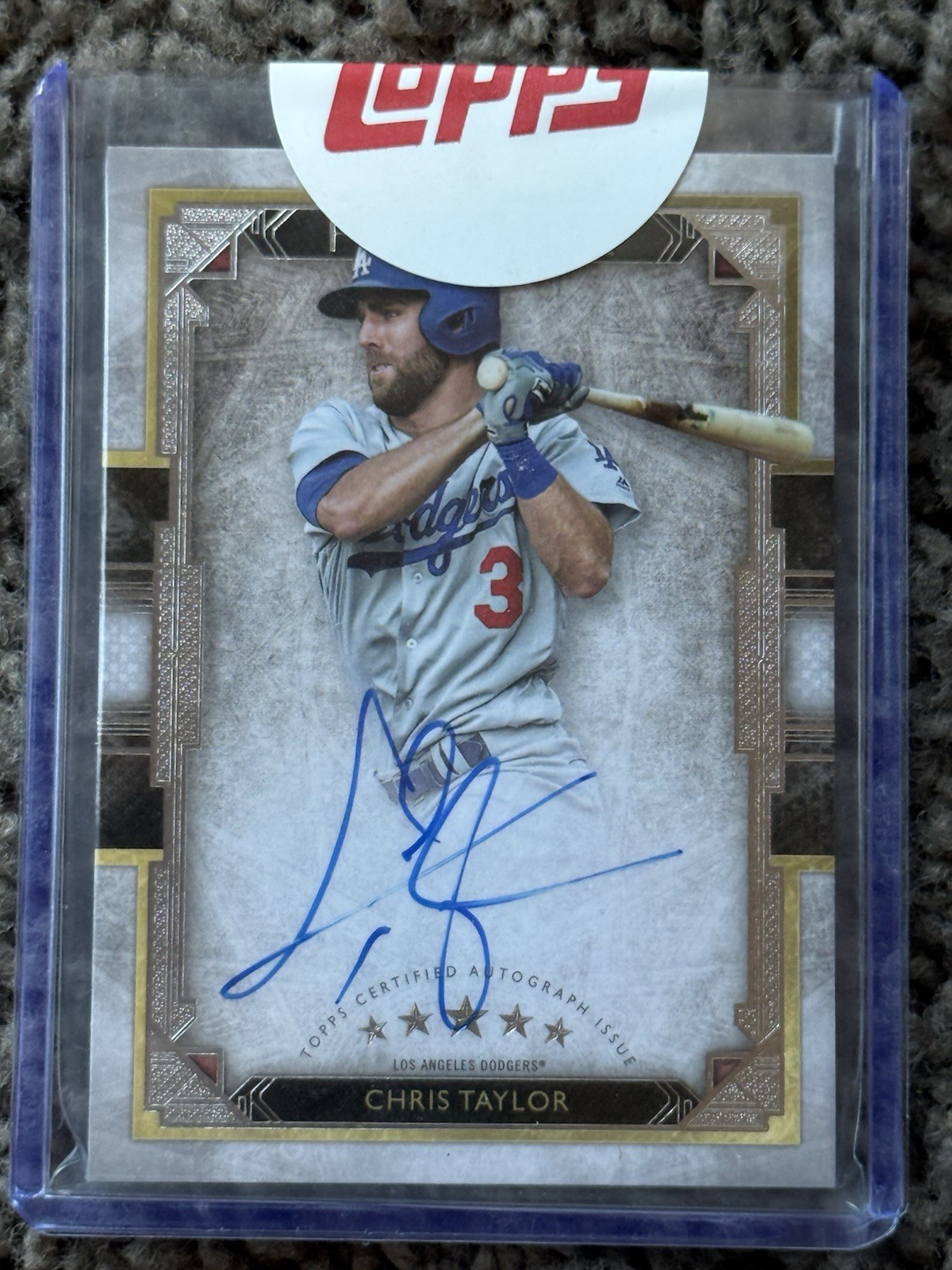 Topps 2018 Five Star Chris Taylor Auto Insert #FSA-CT Los Angeles Dodgers