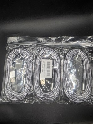 iPhone Charger 3pack 10FT Apple MFi Certified Long Lightning Cable Fast Charging