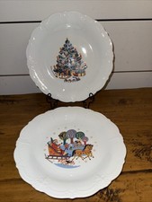 Tirschenreuth Baronesse Tannebaum Santa s Sleigh Dinner Plates-set of 2