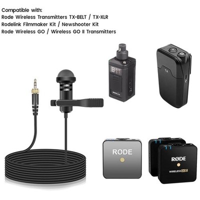 2-Pack Omnidirectional Lapel Mic for Rode Transmitters