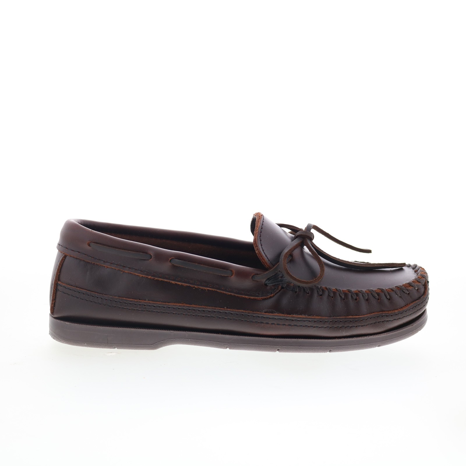 Minnetonka Essential Hardsole Moc Mens Brown Loafers & Slip Ons Moccasin Shoes 7