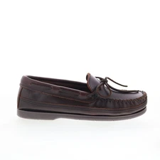 Minnetonka Essential Hardsole Moc Mens Brown Loafers & Slip Ons Moccasin Shoes 7