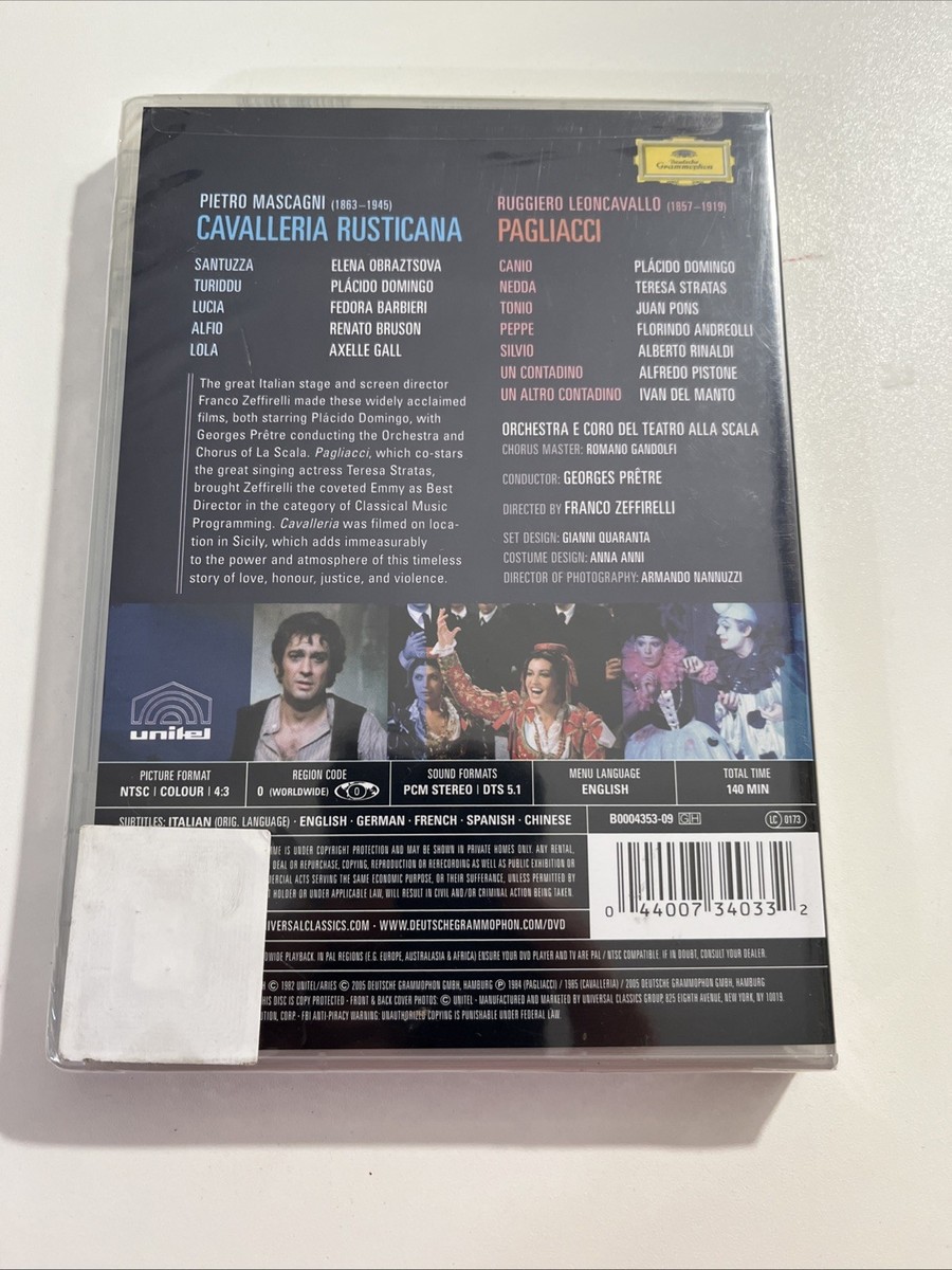 Cavalleria Rusticana / Pagliacci (DVD) for sale online | eBay