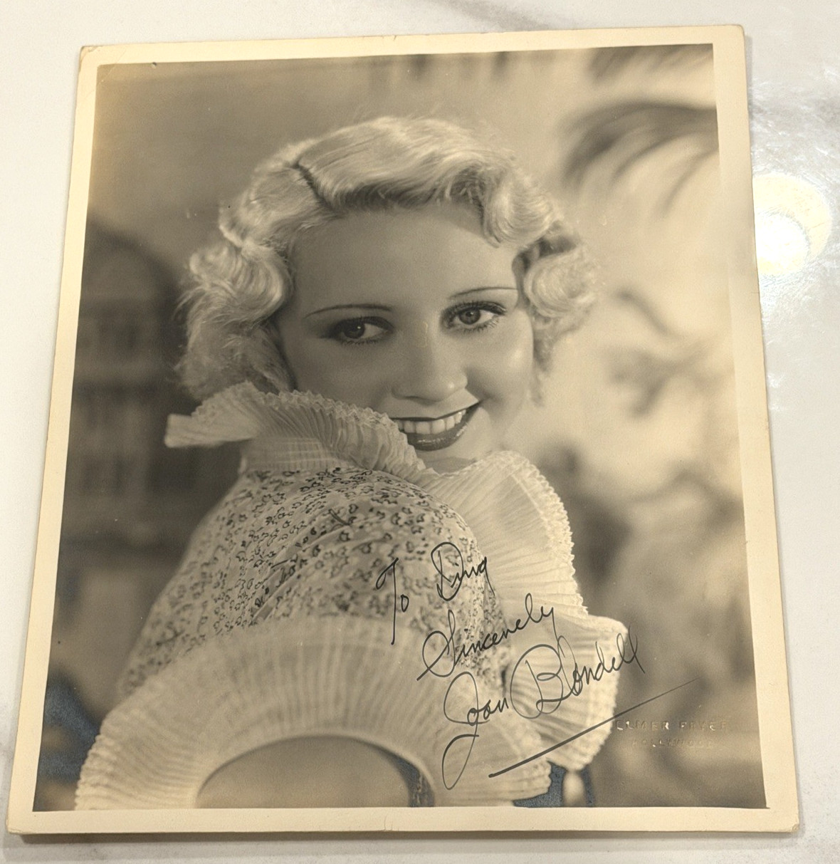 Original Signed Joan Blondell Photo