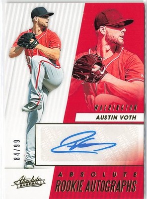 2019 Panini Chronicles Austin Voth Absolute Rookie Gold 84/99 #ARA-AV Auto RC