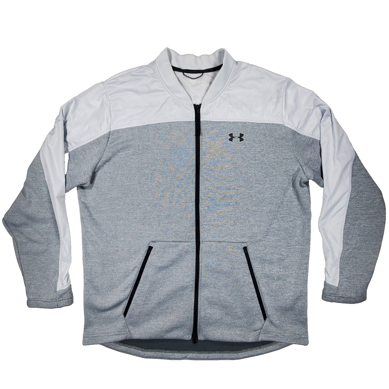 Under Armour ColdGear Jacket Mens XXL Gray Full Zip Loose Fit Athletic
