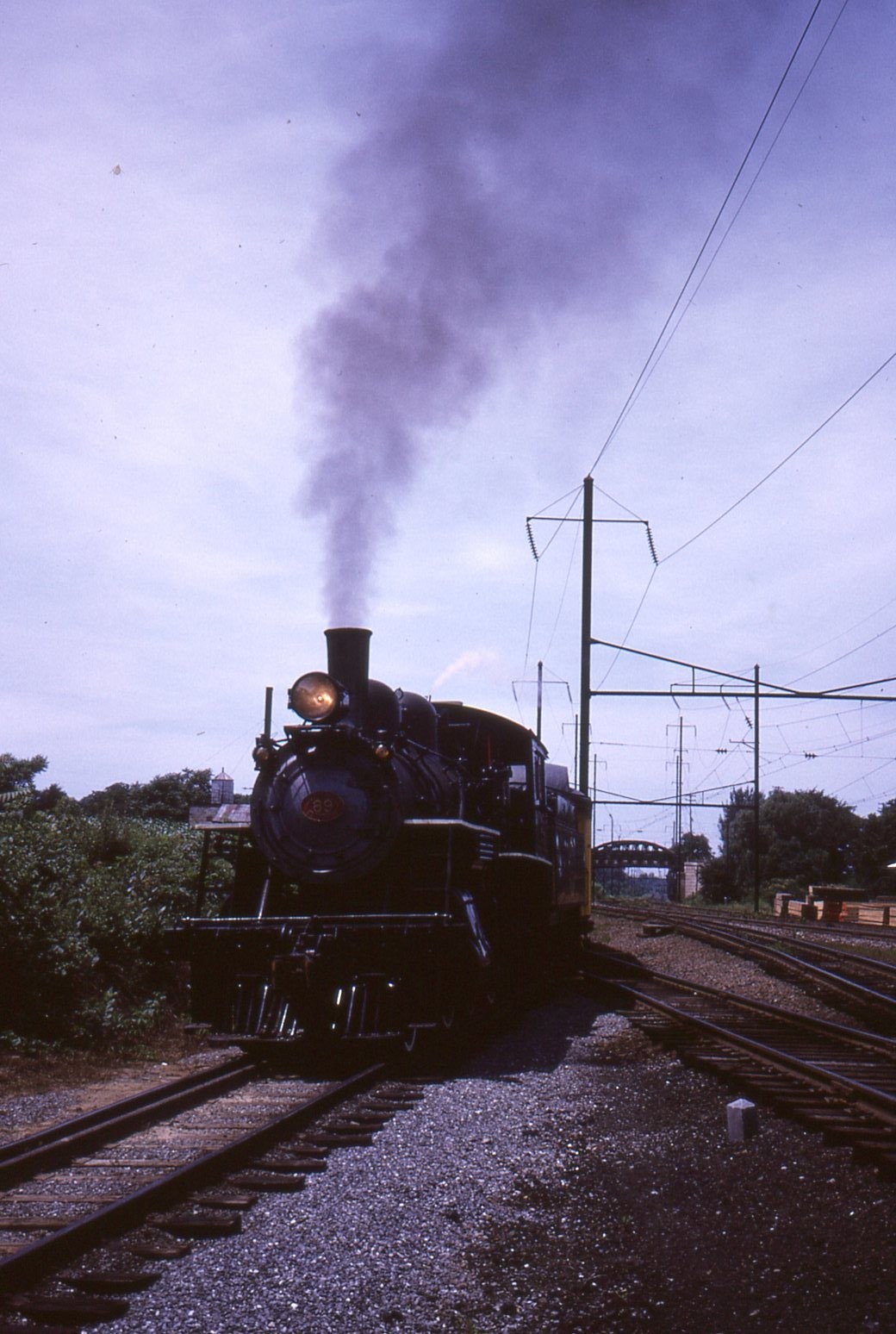 Strasburg Railroad CN 89 Steam 2‑6‑0 Under Catenary Multi‑Track Scene ...