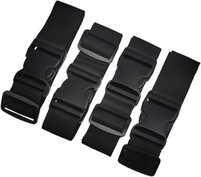 Luggage Straps to Add a Bag - 4 Straps, Black - Adjustable  Buckle to Add & Carr